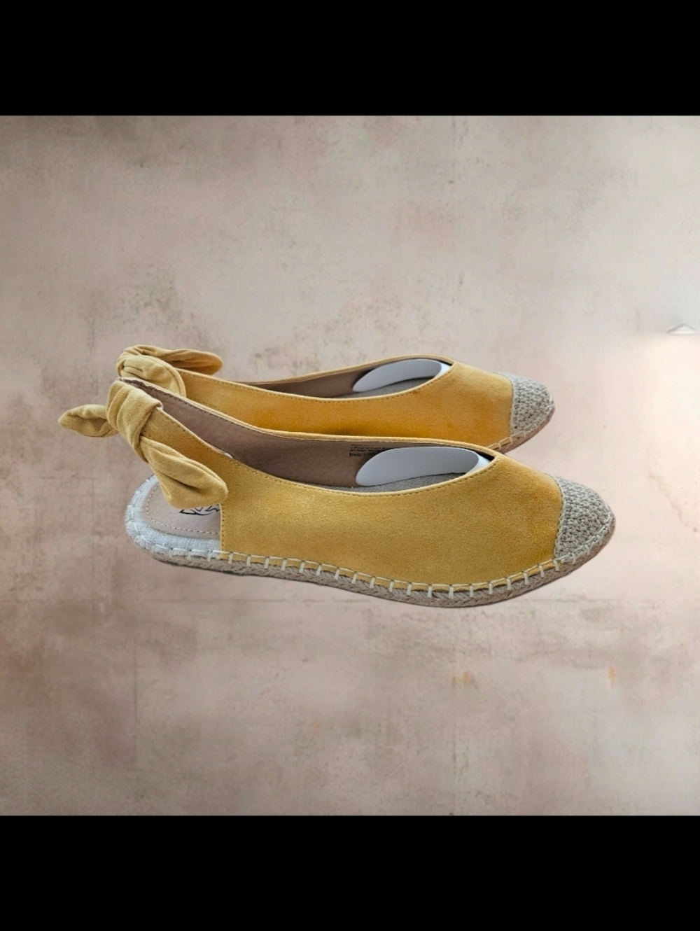 NWT/ BEAST FASHION YellowMustard Espadrille Flats Sling Back Size 7 - Picture 4 of 5